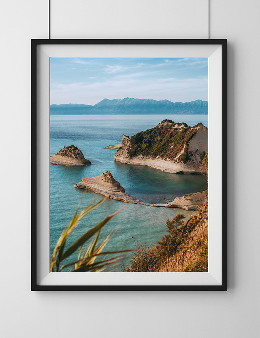 plakaty Klify Sidari, Korfu, plakat, fotografia, plik cyfrowy