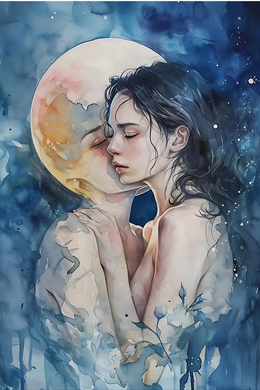 grafiki i ilustracje Bliźnięta, znaki zodiaku, grafika, akwarela