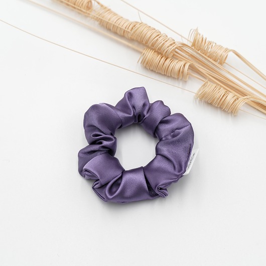 gumki do włosów Scrunchie/frotka fiolet satyna