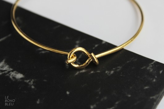 bransoletki - inne Loop Bangle Bracelet in Gold