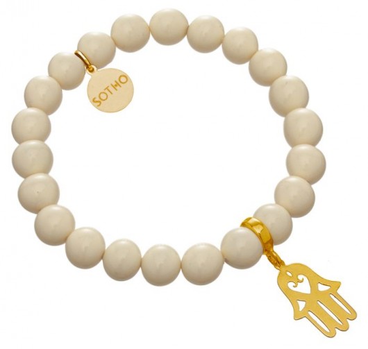 Cielista bransoletka perły kryształ Swarovski ręka Fatimy SOTHO