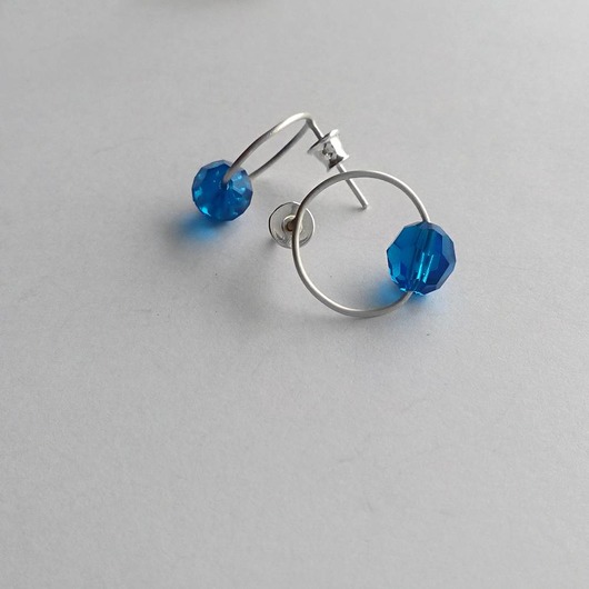 kolczyki z kamieniami Kolczyki OKRĄG