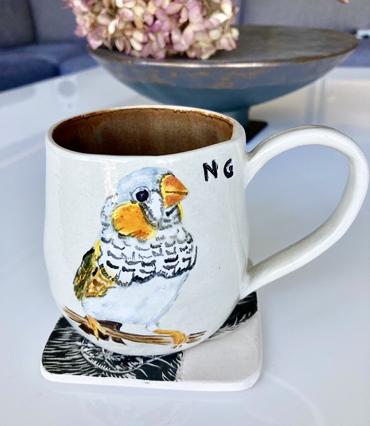 Kubek ręcznie malowany "Zeberka NG Autorska bizuteria ceramiczna