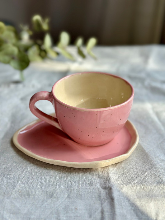 filiżanki Cappuccino Set pink