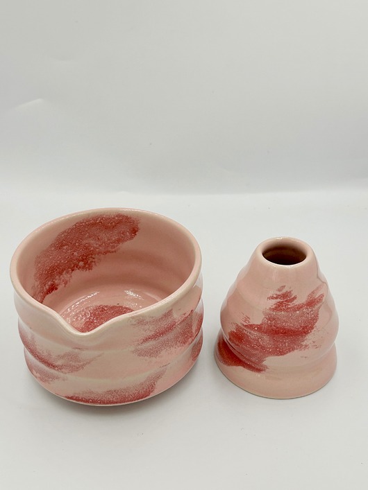kubki Matcha SET pink/bordo