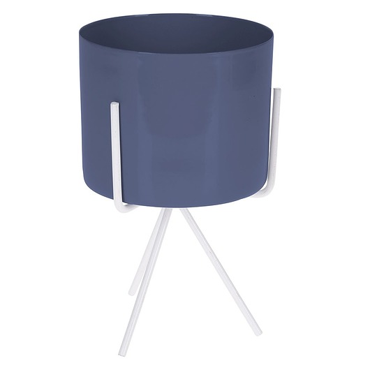 Kwietnik Metalowy Osłonka Stojak Dark Grey 22 cm MIA home