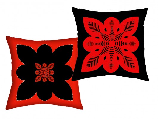 2 różne świąteczne folkowe poduchy 45cm AT design