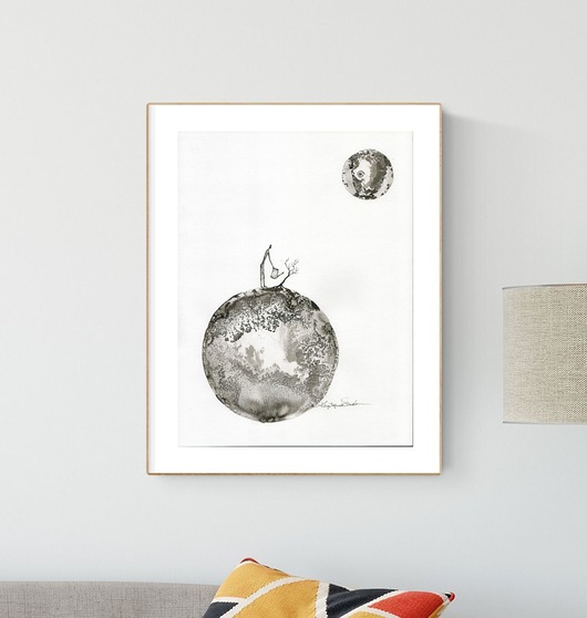 grafika 30x40 cm wykonana ręcznie Krystyna Siwek Art