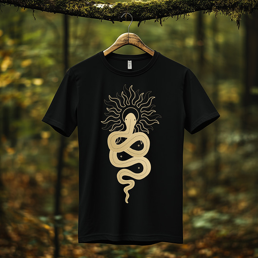 t-shirty męskie Koszulka - Alchemia Symboli, Wąż w koronie, Wężowa Madonna #16