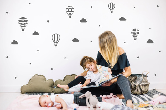 naklejki BALONY CHMURKI GWIAZDKI skandynawskie DOKEL studio