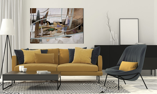 obrazy OBRAZ NA PŁÓTNIE - 120x80cm - ABSTRAKCJA