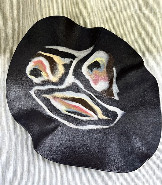 patery i talerze Porcelanowa patera Abstract face art