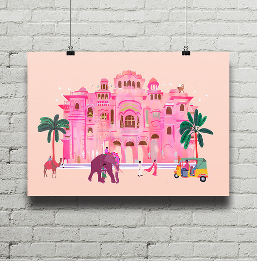 plakaty Indie Jaipur - plakat fine art giclee