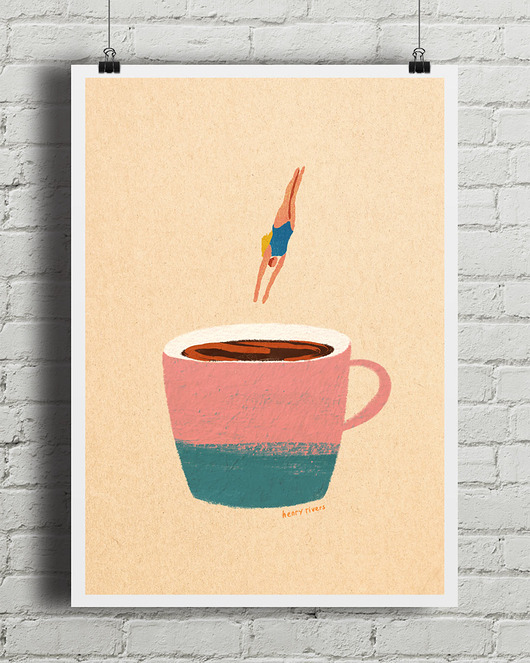 plakaty Poranna kawa - plakat fine art