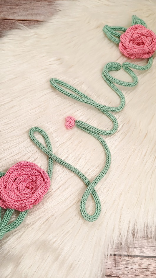 pokój dziecka - różne Imię z rożami -ozdoba do pokoju dziecka