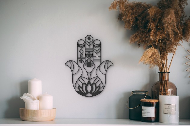 Ozdoby na ścianę Hamsa- boho dłoń- bio dekoracja na ścianę