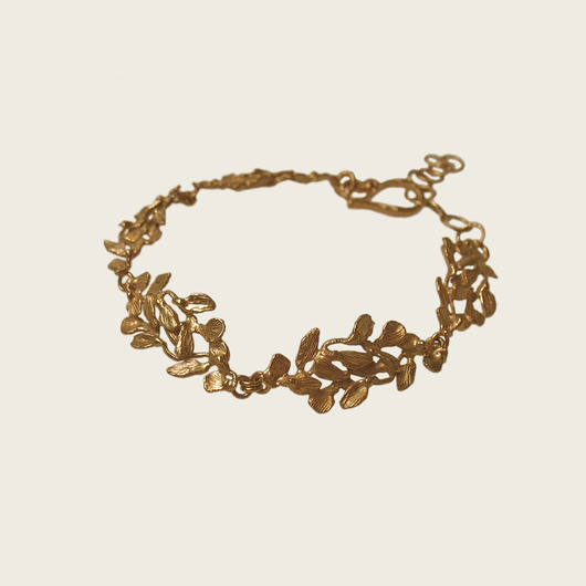 Złota bransoletka z listków - Jagoda KOS jewellery