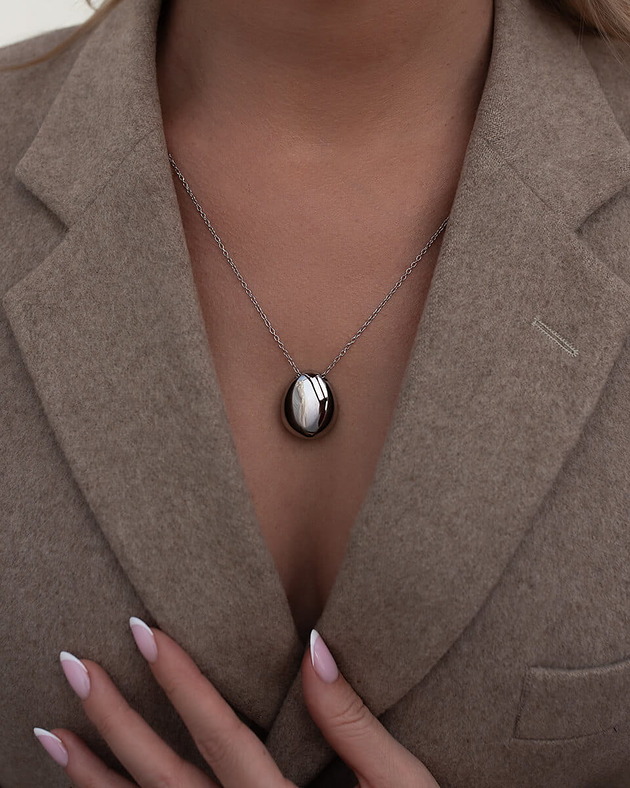 złote naszyjniki Srebrny naszyjnik ze stali chirurgicznej premium