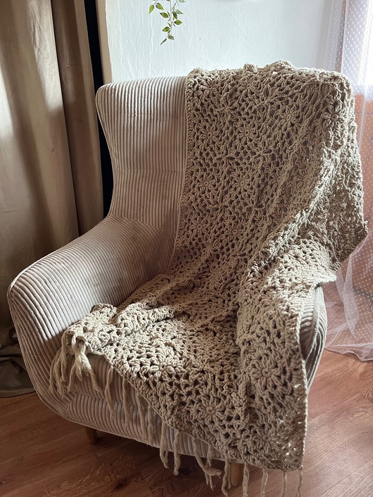koce i narzuty Koc Willow Crochet Blanket 25 % wełna