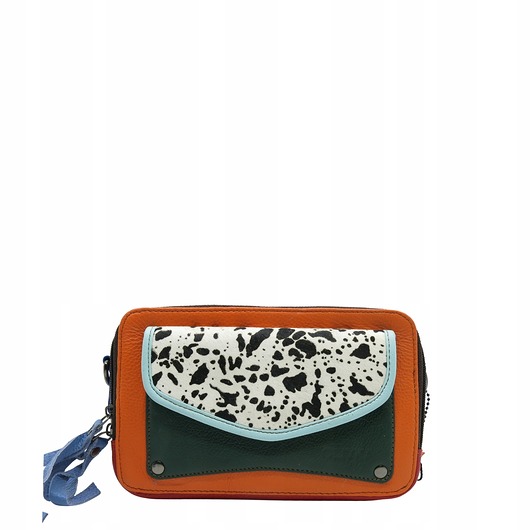 torby na ramię Torebka listonoszka zero waste skórzana przepiękna oryginalna OLIVKA