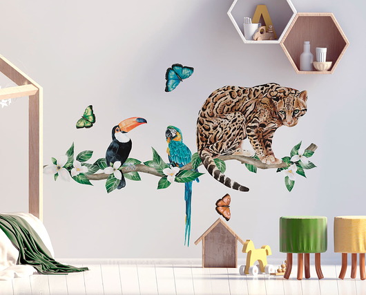 naklejki ścienne do pokoju dziecka Naklejki AMAZONIA OCELOT