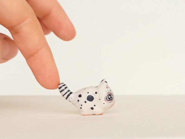 figurki i rzeźby Miniaturowa figurka kota