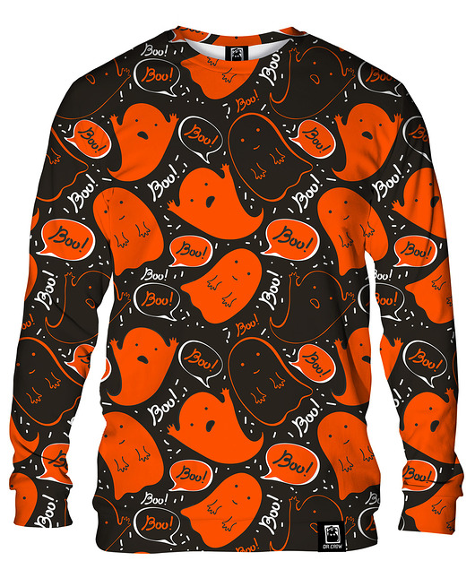 bluzy męskie Bluza Bez Kaptura Męska DR.CROW Boo Ghost
