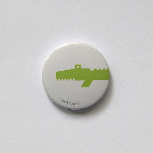 Znaczki button - krokodyl, owca, hipopotam toprojekt
