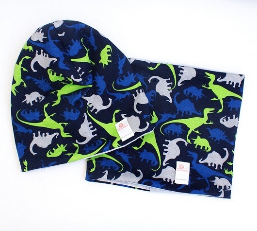 Komplet - czapka i komin - rozmiar 50 Owl on cotton
