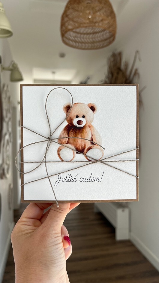 kartki scrapbooking Kartka dla dziecka Jesteś cudem
