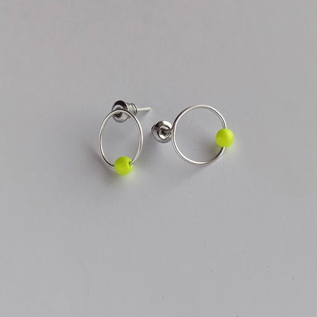 kolczyki z kamieniami Kolczyki OKRĄG