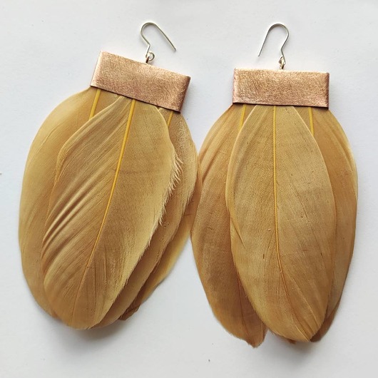 kolczyki z piórami PIÓRKO kolczyki