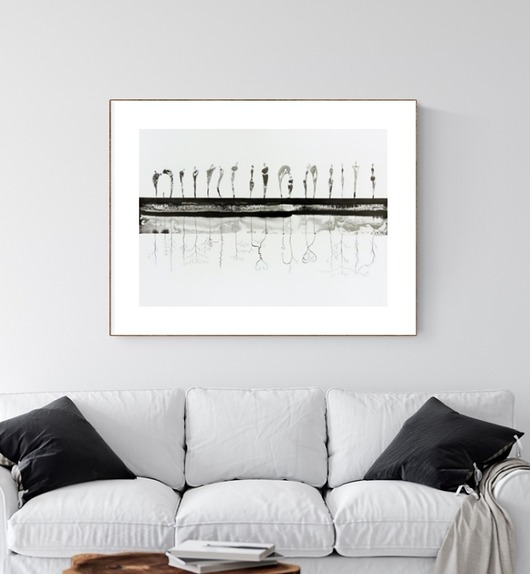 grafika 70X50 cm wykonana ręcznie MiniMalArt