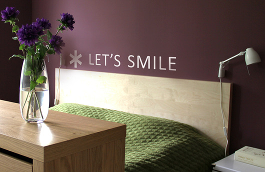 *LET's SMILE napis na ścianę Cghome
