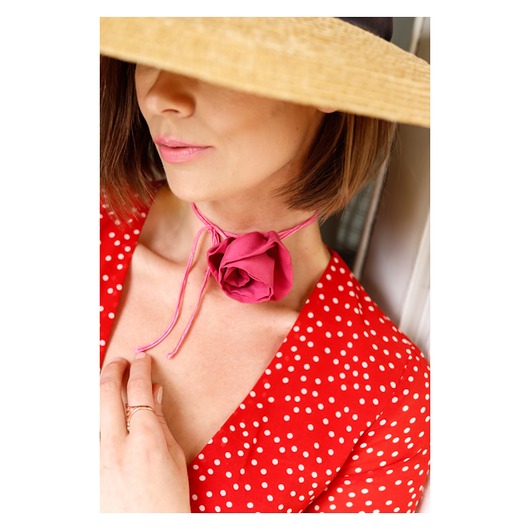 chokery Choker jedwabny
