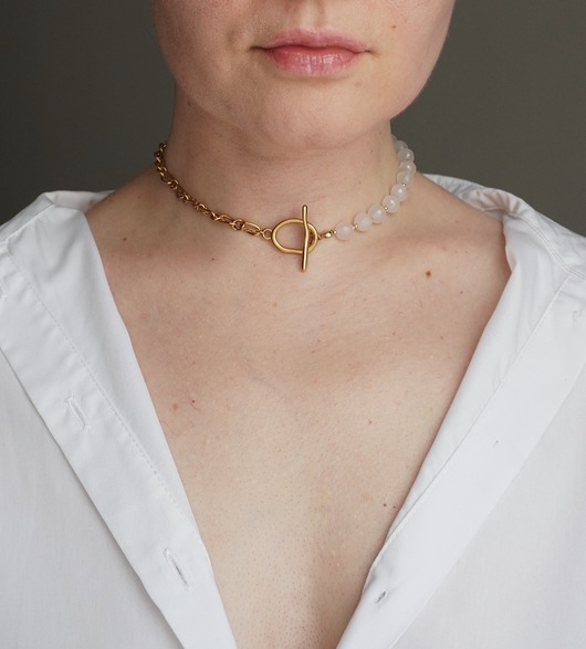 kolie Naszyjnik Agat