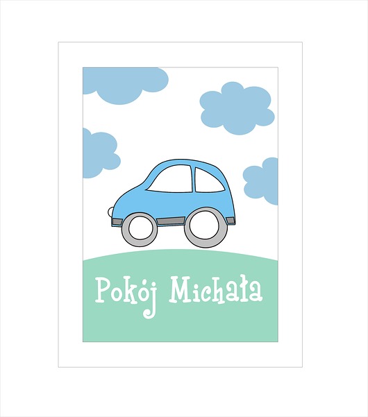 POSTER - plakat- AUTO 30x40 cm KOKO by HOKO