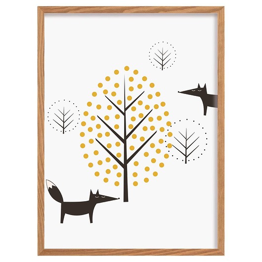 obrazy i plakaty do pokoju dziecięcego Obrazek Scandi Forest fox 30x40cm