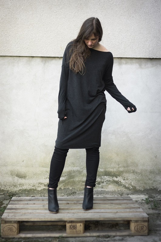 Sukienka Oversized Soft Grafit patkas
