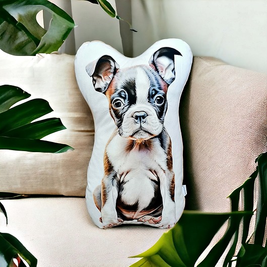 poduszki z grafiką Poduszka piesek przytulanka pies boston terrier
