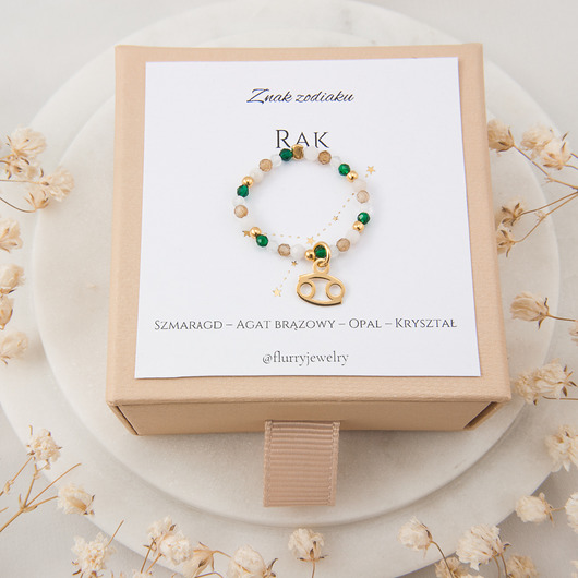 pierścionki elastyczne Pierścionek  Znak zodiaku - Rak - zodiak