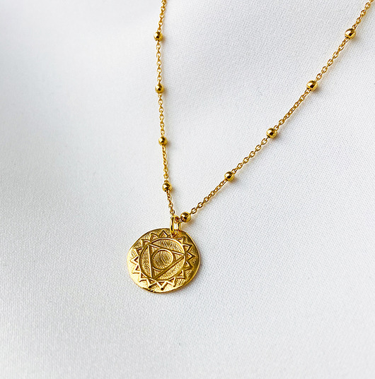 złote naszyjniki Naszyjnik  CZAKRA Gardła  THROAT Joga