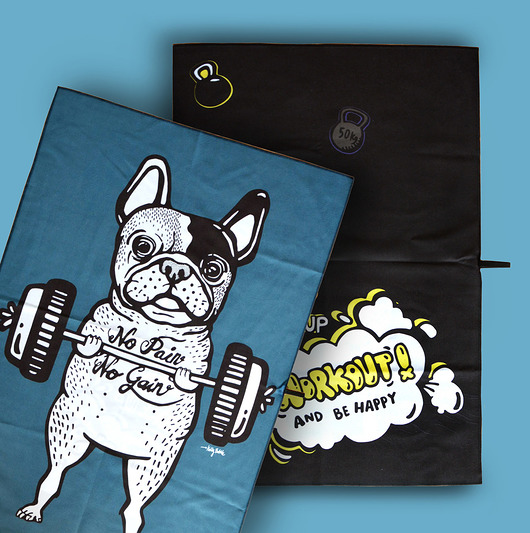 RĘCZNIK 100X70CM - WAKE UP -WORKOUT! kellybubble