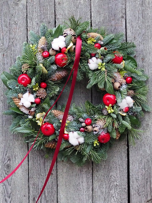 wianki bożonarodzeniowe Wianek APPLE PIE XXL 55 cm EDYCJA 2025 - przedsprzedaż