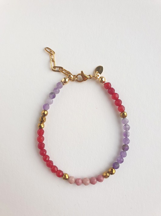 bransoletki z kamieni naturalnych Bransoletka NEO jadeit, hematyt, ametyst, rodonit