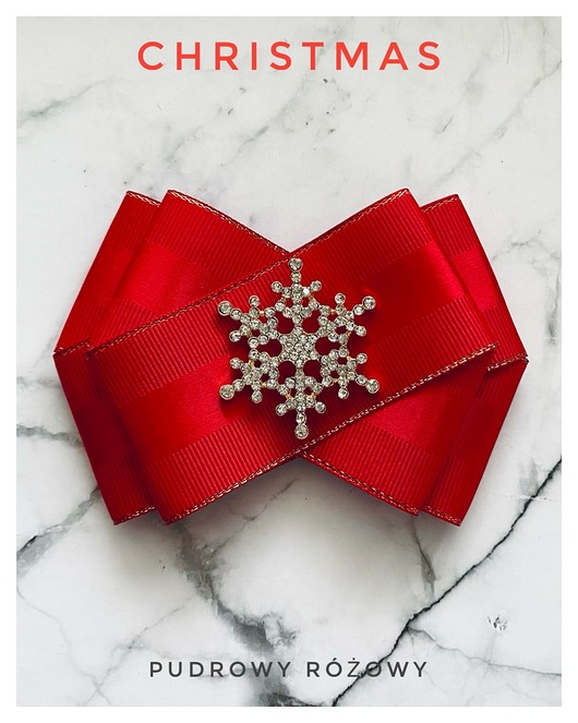 broszki Brosza ze śnieżynką gwiazdką Mikołajki Święta