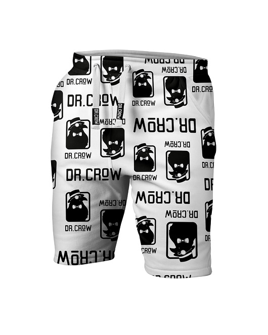 shorty dla dziewczynki Krótkie Spodenki Shorty Girl DR.CROW Logo Białe