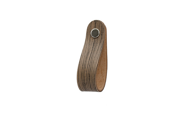 gałki do mebli Skórzany uchwyt meblowy COLORISO BLACK WOOD