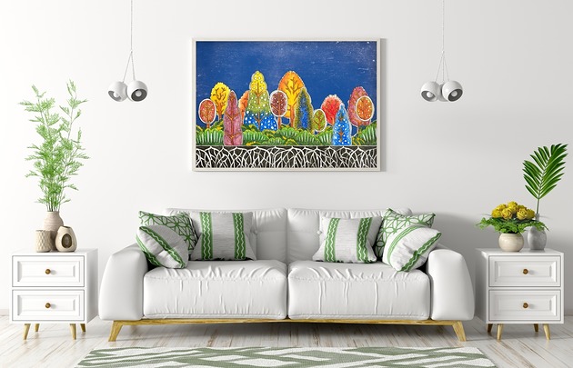 grafiki i ilustracje Las. Plakat