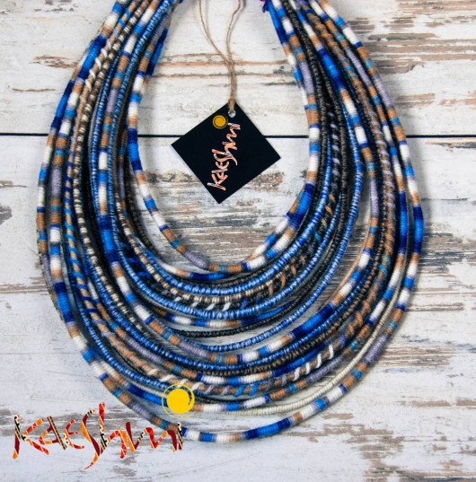 White wolf - naszyjnik MAASAI, tribal Kaeshmi